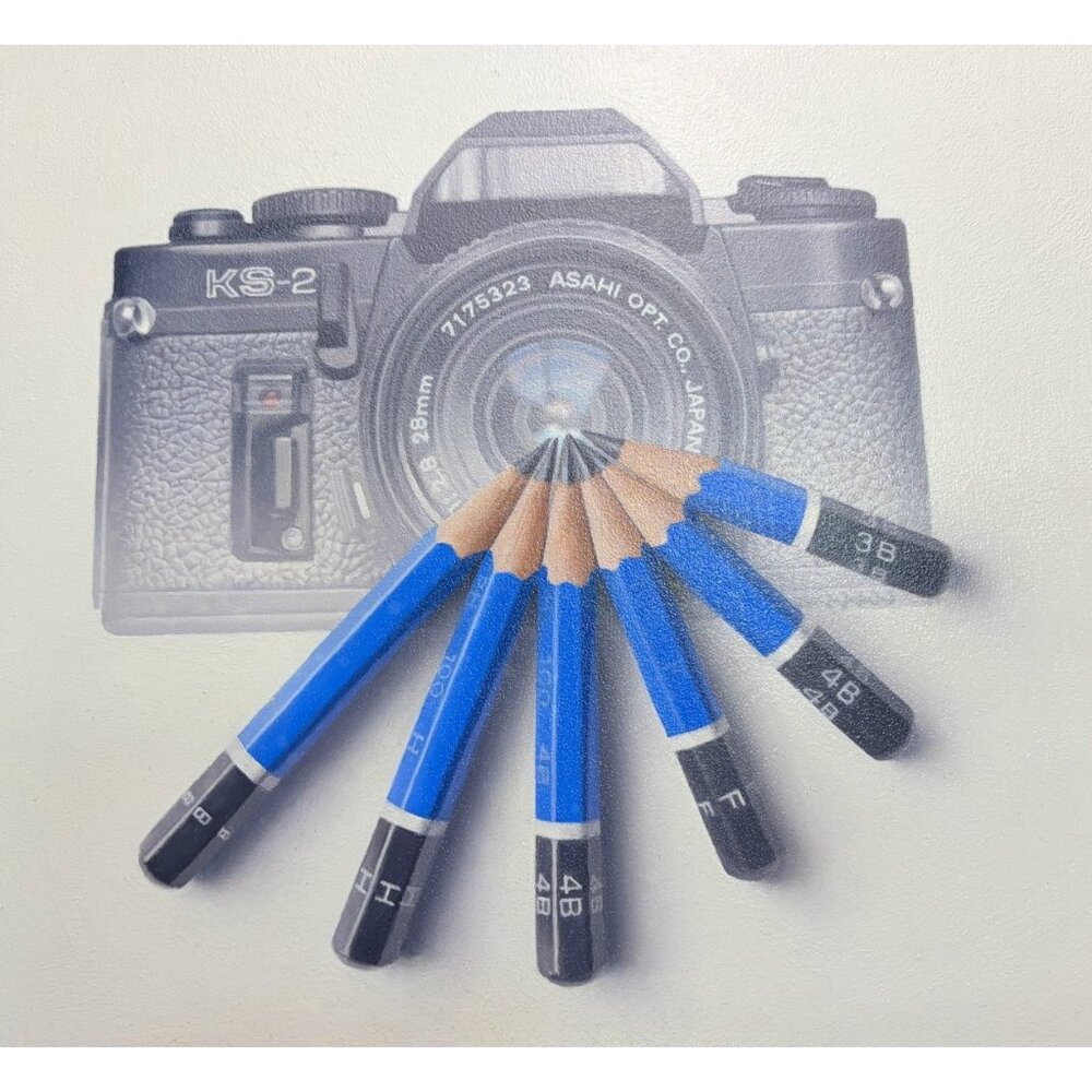 Patrick Kramer 'Focus' Original Oil Painting 8x8 Hyperrealism Framed